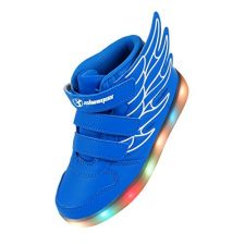 Angin-Tech Angel Serie Zapatillas LED 7 Colores de Carga USB para Intermitente Zapatos con Luces de Los Niños y Niñas para la Acción de Gracias de Navidad con el Certificado CE