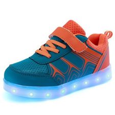 DoGeek Zapatos Led Niños Deortivos Para 7 Color USB Carga LED Luz Glow USB Flashing Zapatillas niñas (Elegir 1 tamaño más grande)