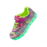 Shinmax Primavera-Verano-Otoño Transpirable Zapatillas LED Nueva Led Zapatos de Deporte de Zapatillas LED Niños de 7 Colores LED con CE Certificado 00123