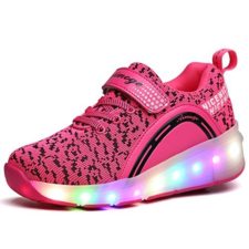 HUSK’SWARE Unisex LED Niños 2 Ruedas Skate Zapatillas con Ruedas Niña Zapatillas deporte niño
