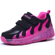 KISCHERS Luces Led zapatos de Skate Sola Ronda para Niñas Niño